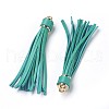 PU Leather Cord Tassel Big Pendants IFIN-F149-I07-2