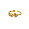 Retro Royal Style 304 Stainless Steel Cuff Rings FS-WG343E9-08-4