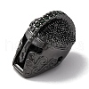 Helmet Shape Brass with Cubic Zirconia Beads KK-S406-15B-2