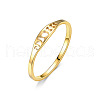 Hollow Moon Phase 304 Stainless Steel Finger Rings FS-WG454BE-05-4