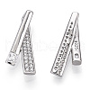 Rhodium Plated 925 Sterling Silver Micro Pave Cubic Zirconia Pendants STER-T004-17P-1