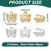 HOBBIESAY 80Pcs 2 Colors Alloy Charms FIND-HY0003-78-2