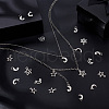 Unicraftale 120Pcs 12 Styles Tibetan Style Alloy Pendants TIBEP-UN0001-21-4