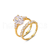 925 Sterling Silver Micro Pave Cubic Zirconia Stackable Finger Rings UD9472-1-3