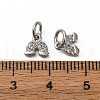 Brass Micro Pave Cubic Zirconia Pendants KK-P308-40P-3