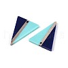 Opaque Resin & Wood Pendants RESI-T057-66A-2