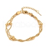 304 Stainless Steel Satellite Chains Bracelets BJEW-Z106-01G-2