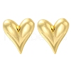 Rack Plating Heart Brass Stud Earrings EJEW-I310-13G-2