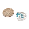 Natural Apatite Beads with Solid Round Brass Beads and Eco-Friendly Copper Wire Rings RJEW-TA00183-04-3