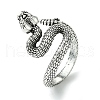 Snake Alloy Open Cuff Rings RJEW-K275-53AS-1