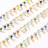 3.28 Feet Handmade Glass Beaded Chains X-CHC-I029-09J-3