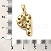Brass Micro Pave Cubic Zirconia Pendants KK-E061-03G-16-3