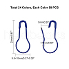 24 Colors Iron Calabash Pins IFIN-PH0024-06-6