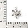 Brass Pave Clear Cubic Zirconia Connector Charms KK-G503-28P-3