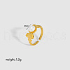 Round Natural White Jade Ring MM2562-2-1