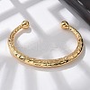 Texture 304 Stainless Steel Cuff Bangles BJEW-S161-12G-1