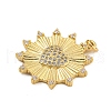 Rack Plating Brass Micro Pave Cubic Zirconia Pendants KK-C074-56G-2