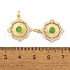 Rack Plating Brass Micro Pave Clear Cubic Zirconia Pendant KK-K367-13G-3