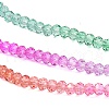 Transparent Painted Glass Beads Strands X1-DGLA-A034-T1mm-A03-4