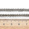 Tarnish Resistant Trendy Men's 201 Stainless Steel Wheat Chain Necklaces NJEW-L043A-45P-3