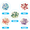 HOBBIESAY 150Pcs 5 Colors Glass Imitation Pearl Connector Charms FIND-HY0001-86-3