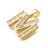 Rack Plating Brass Micro Pave Cubic Zirconia Pendants KK-L226-100G-M-2