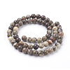 Natural Gemstone Beads Strands G-D062-6mm-1-2