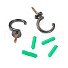 Spritewelry 16Pcs 2 Style Zinc Alloy Hook Hanger FIND-SW0001-04B-2