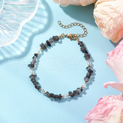 Natural Apatite Chip Beaded Bracelets for Women BJEW-JB11742-08-1