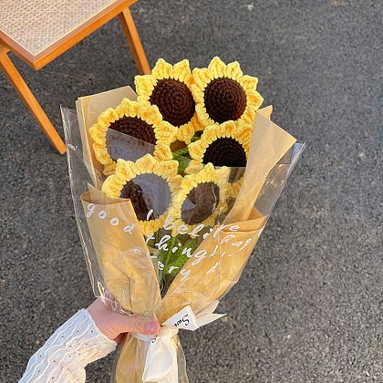 Mother's Day Crochet Sunflower Bouquet Set for Beginners PW23032961476-1