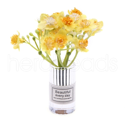 Plastic Flower Miniature Ornaments PW-WGB82E1-02-1