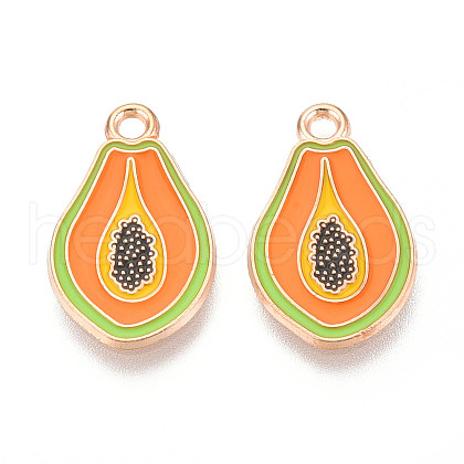 Fruit Alloy Enamel Pendants ENAM-T022-32C-1
