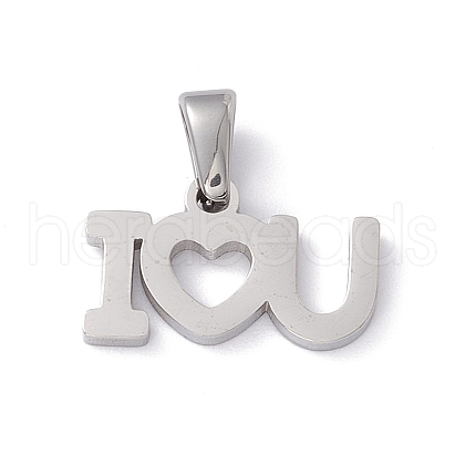 Non-Tarnish Valentine's Day 304 Stainless Steel Charms STAS-G284-11P-1