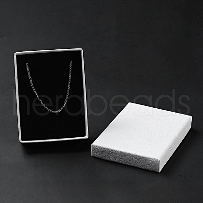 Texture Paper Necklace Gift Boxes OBOX-G016-C05-A-1