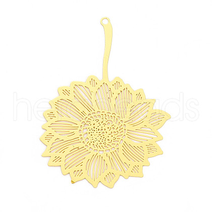 Brass Filigree Big Pendants KKC-T003-33G-1