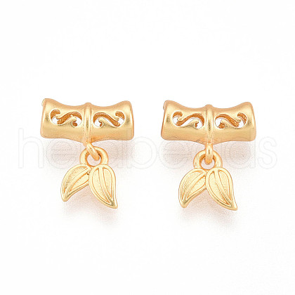 Brass European Dangle Charms KK-B110-03G-1