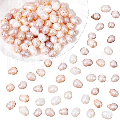 3 Strands 3 Colors Natural Cultured Freshwater Pearl Beads Strands PEAR-NB0001-35-1