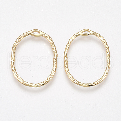 Brass Open Back Bezel Pendants X-KK-S350-404-1