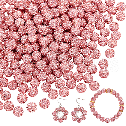   200Pcs Pave Disco Ball Beads RB-PH0001-41F-1