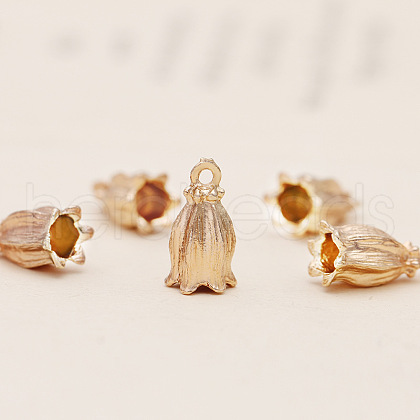 Alloy Flower Charms OHAR-PW0003-120KCG-1