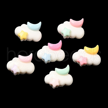 Cartoon Opaque Reisn Cabochons RESI-C039-04B-1