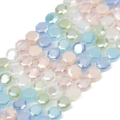 Electroplate Glass Beads Strands EGLA-G039-05A-01-1