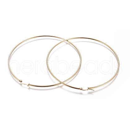 304 Stainless Steel Hoop Earrings EJEW-L226-001B-1