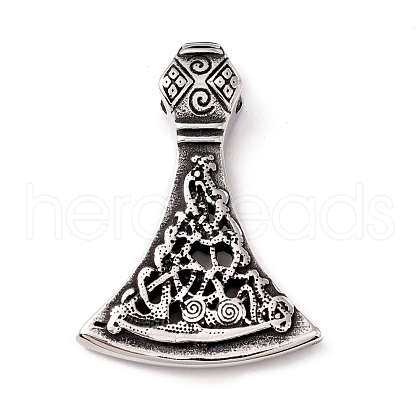 Tibetan Style 304 Stainless Steel Pendants STAS-P305-45AS-1