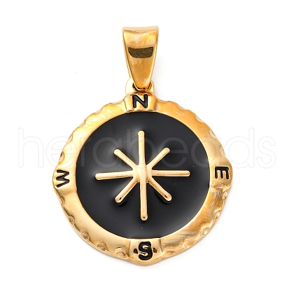 304 Stainless Steel Enamel Pendants STAS-U043-14G-1