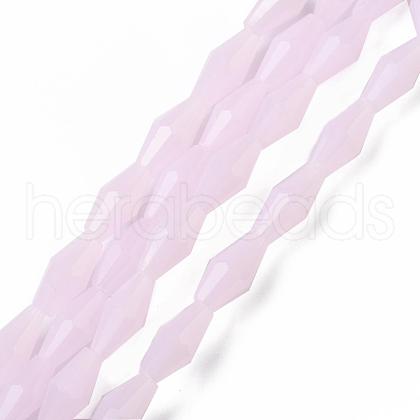 Imitation Jade Glass Beads GLAA-P001-07B-01-1