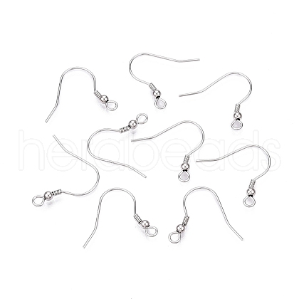 Anti-Tarnish Rhodium Plated 925 Sterling Silver Earring Hooks STER-N016-31P-1