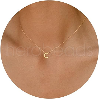 Brass Pendant Initial Necklaces for Women FS-WG1D7F7-16-1