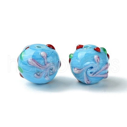 Handmade Bumpy Lampwork Beads FOIL-B001-08E-1