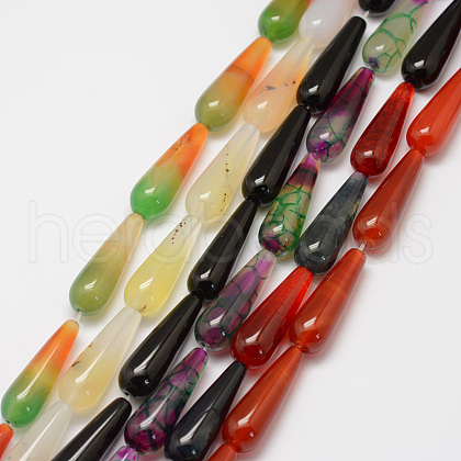 Natural Agate Bead Strands G-K143-B-M-1
